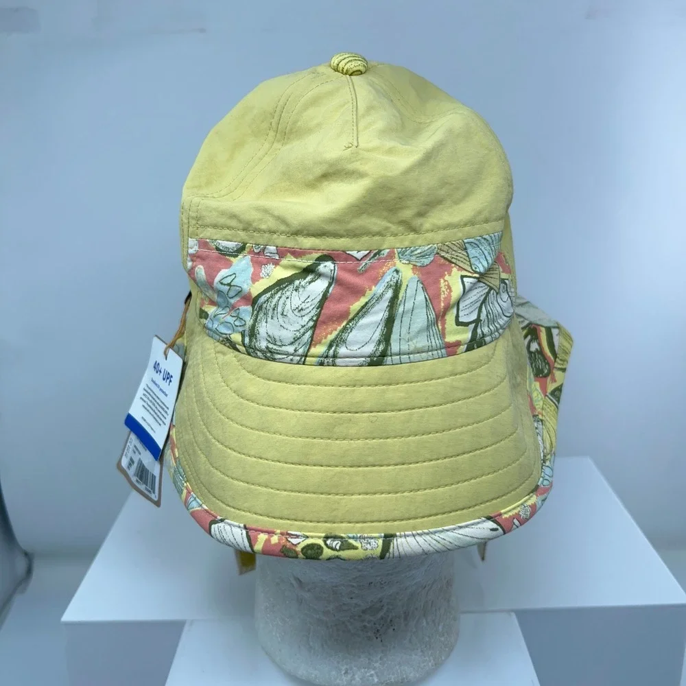 Patagonia Baby 12-24M Yellow Shell Print Block-The-Sun Hat 66090 NWT